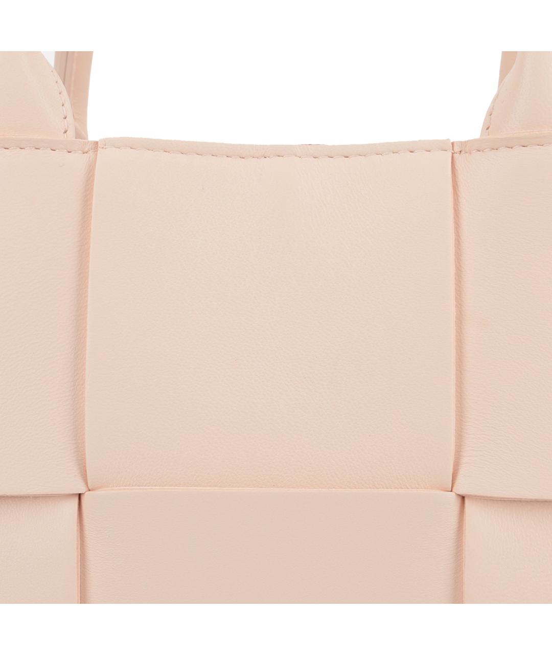 BOTTEGA VENETA Розовая кожаная сумка через плечо, фото 4