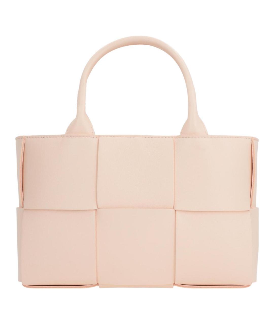 BOTTEGA VENETA Розовая кожаная сумка через плечо, фото 3