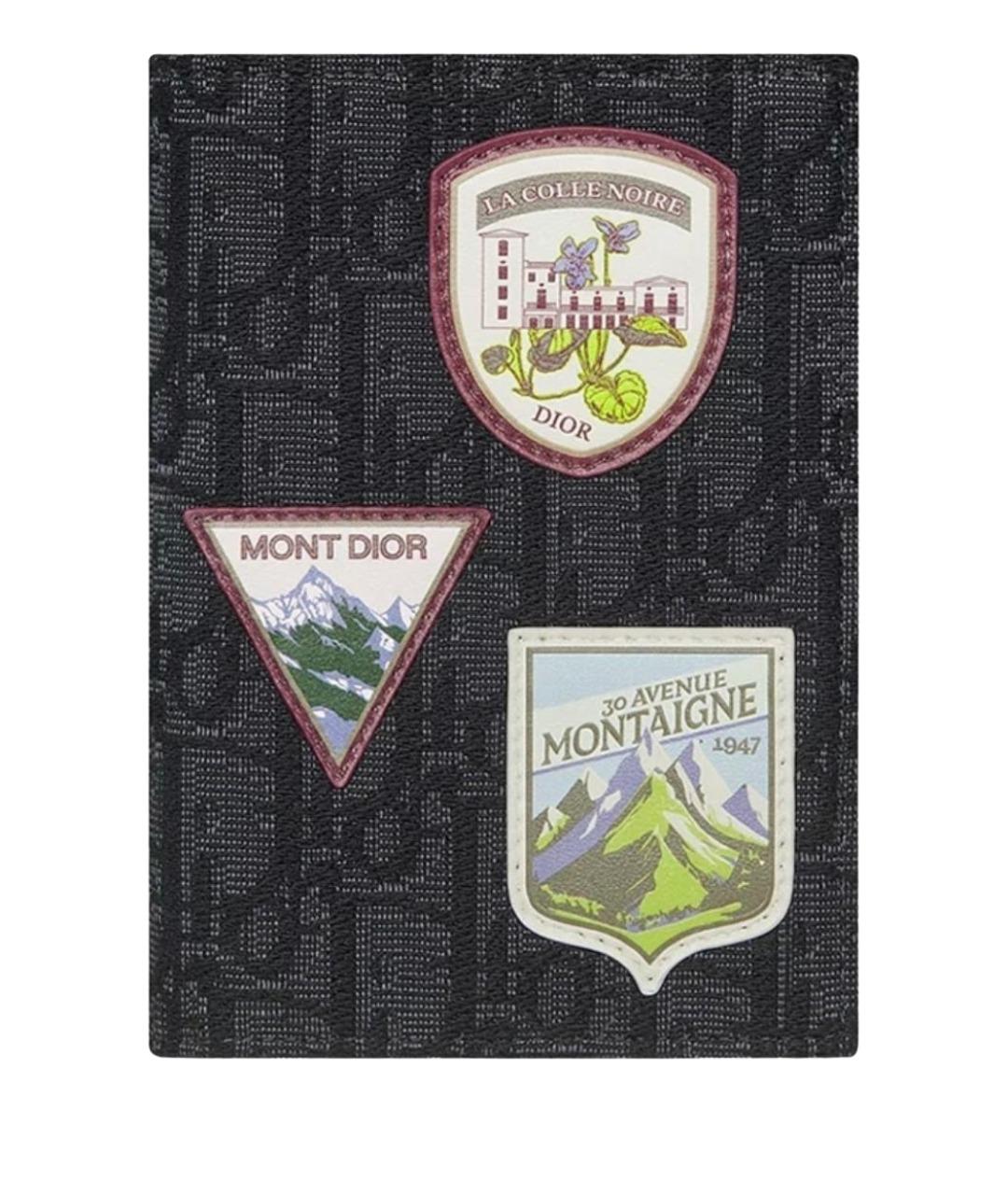 CHRISTIAN DIOR Серый кожаный кардхолдер, фото 1