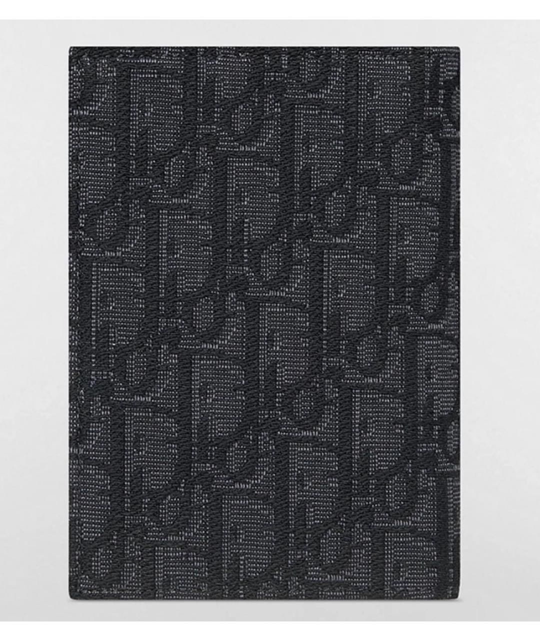 CHRISTIAN DIOR Серый кожаный кардхолдер, фото 2