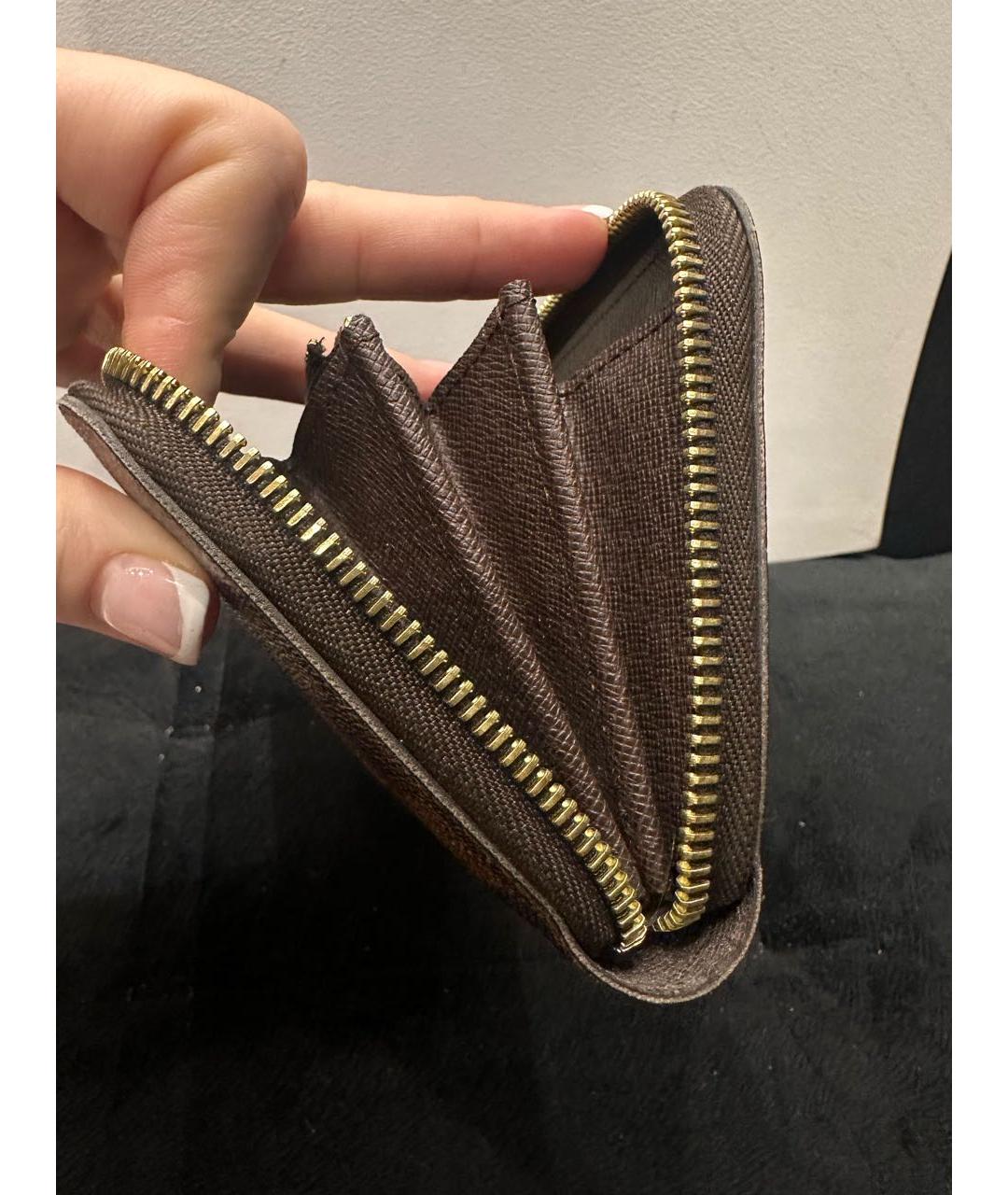 LOUIS VUITTON Коричневый кошелек, фото 5