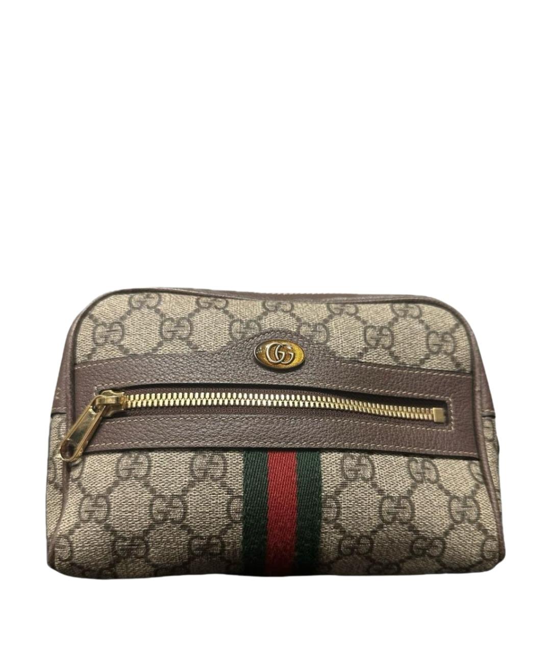 GUCCI Коричневая поясная сумка, фото 1