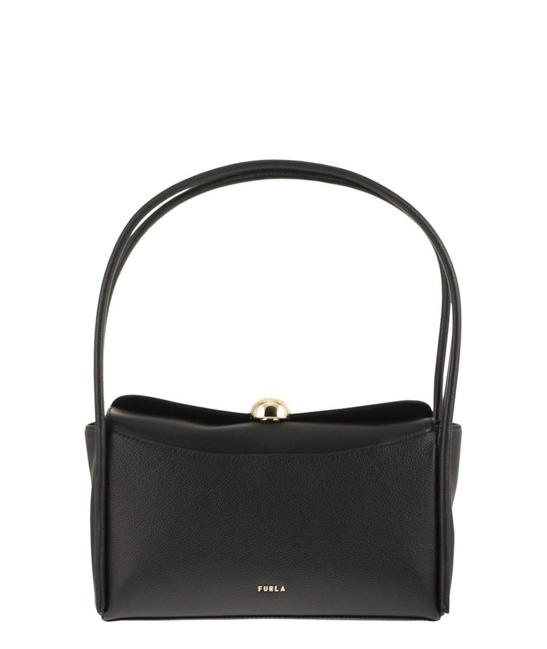 FURLA Черная кожаная сумка через плечо, фото 1