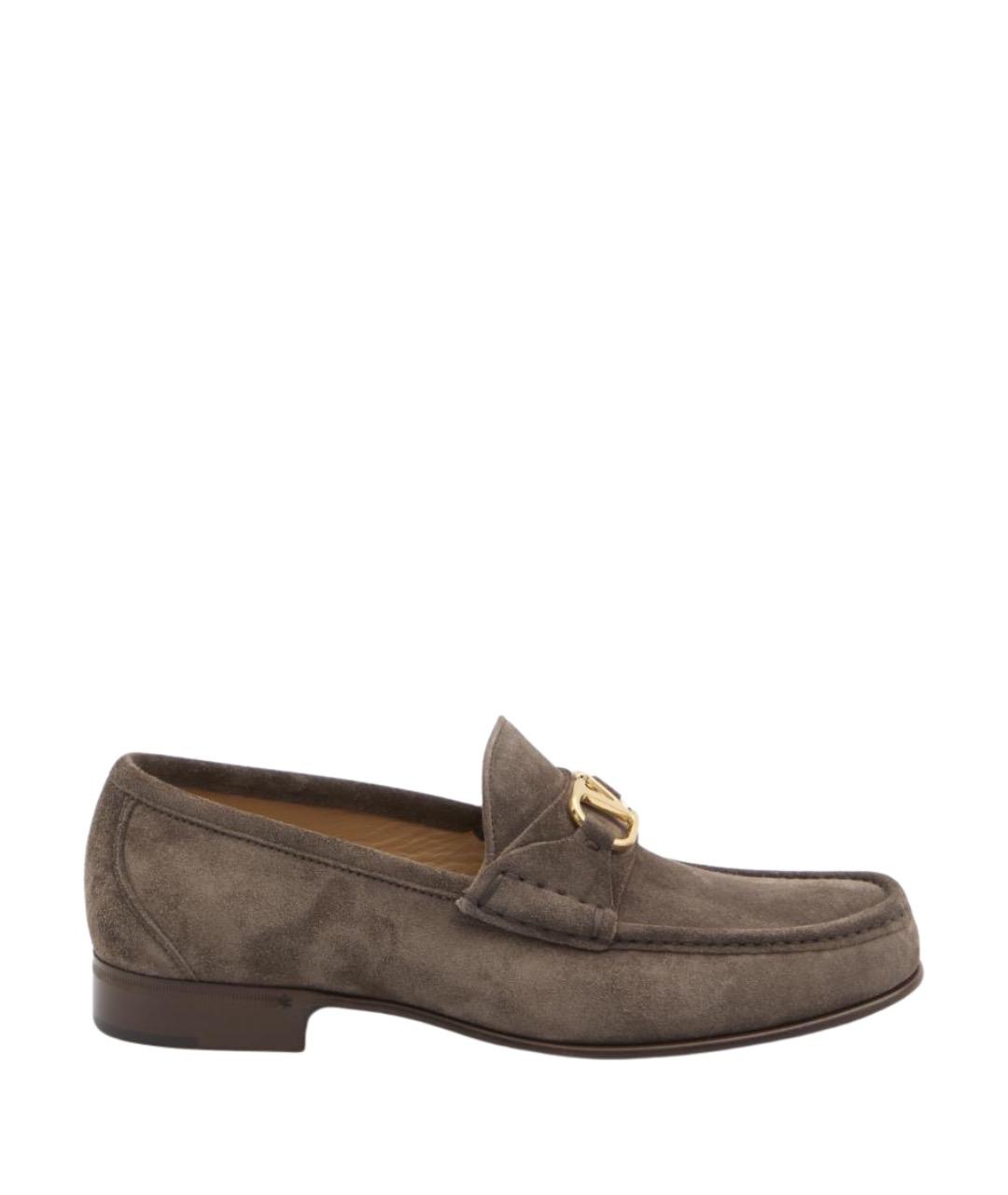 VALENTINO Коричневые замшевые лоферы, фото 1