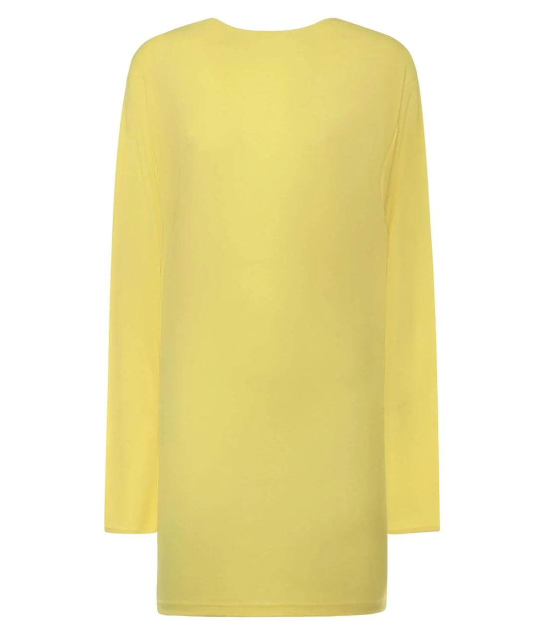 JACQUEMUS Желтое вискозное коктейльное платье, фото 1