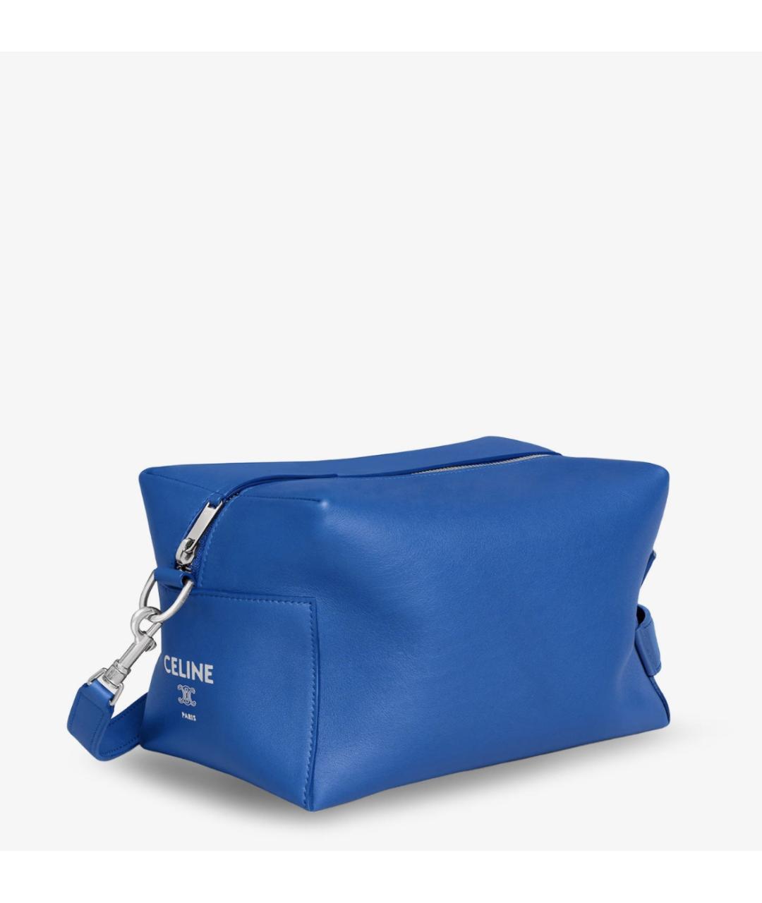 CELINE Синяя кожаная сумка на плечо, фото 3
