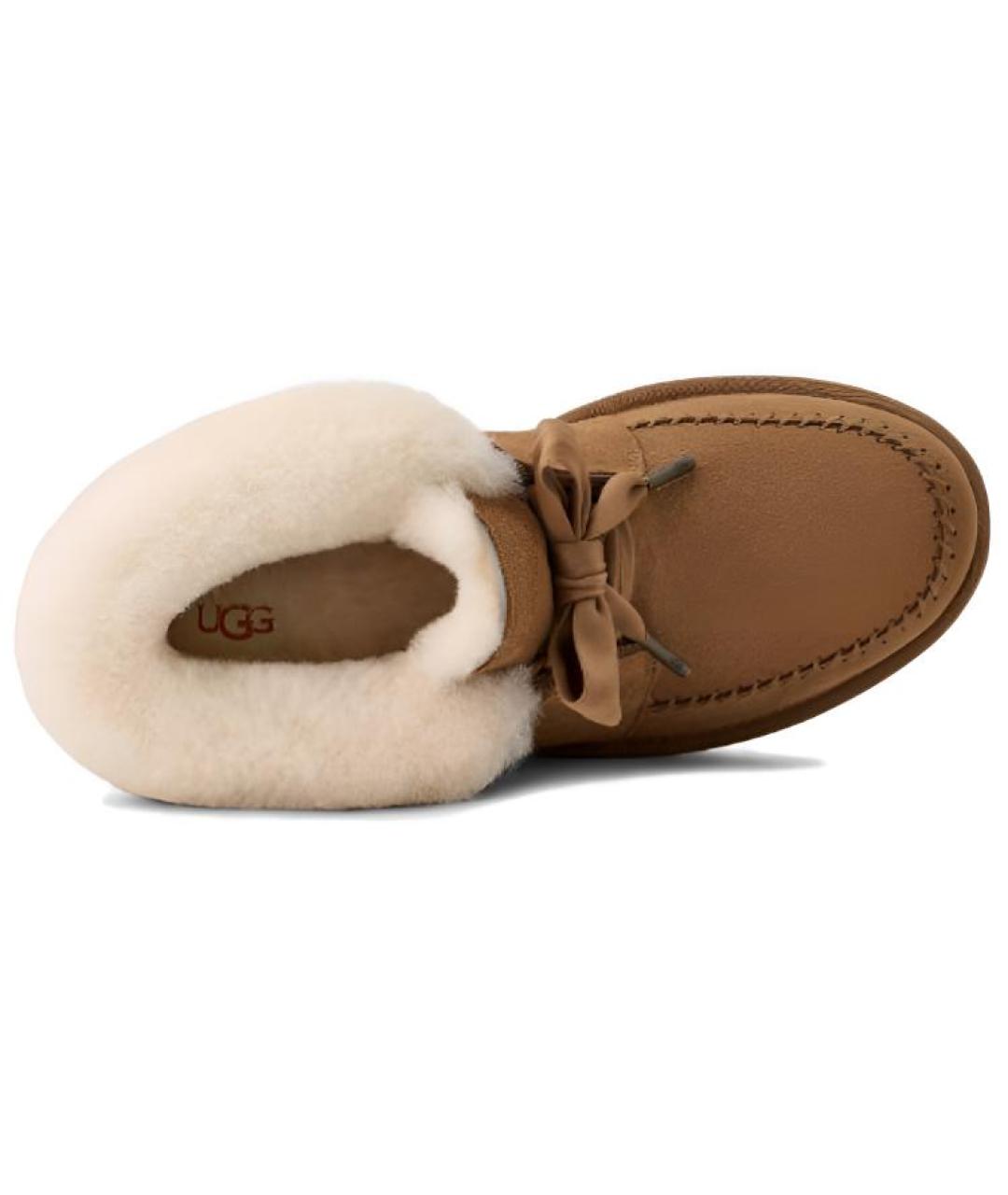 UGG AUSTRALIA Коричневые нубуковые ботинки, фото 3