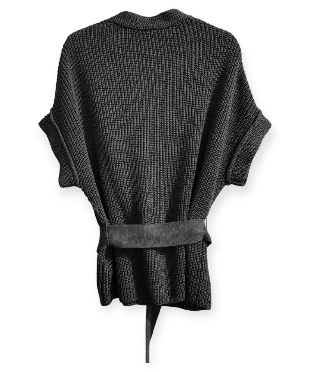 BRUNELLO CUCINELLI Серый хлопковый кардиган, фото 2