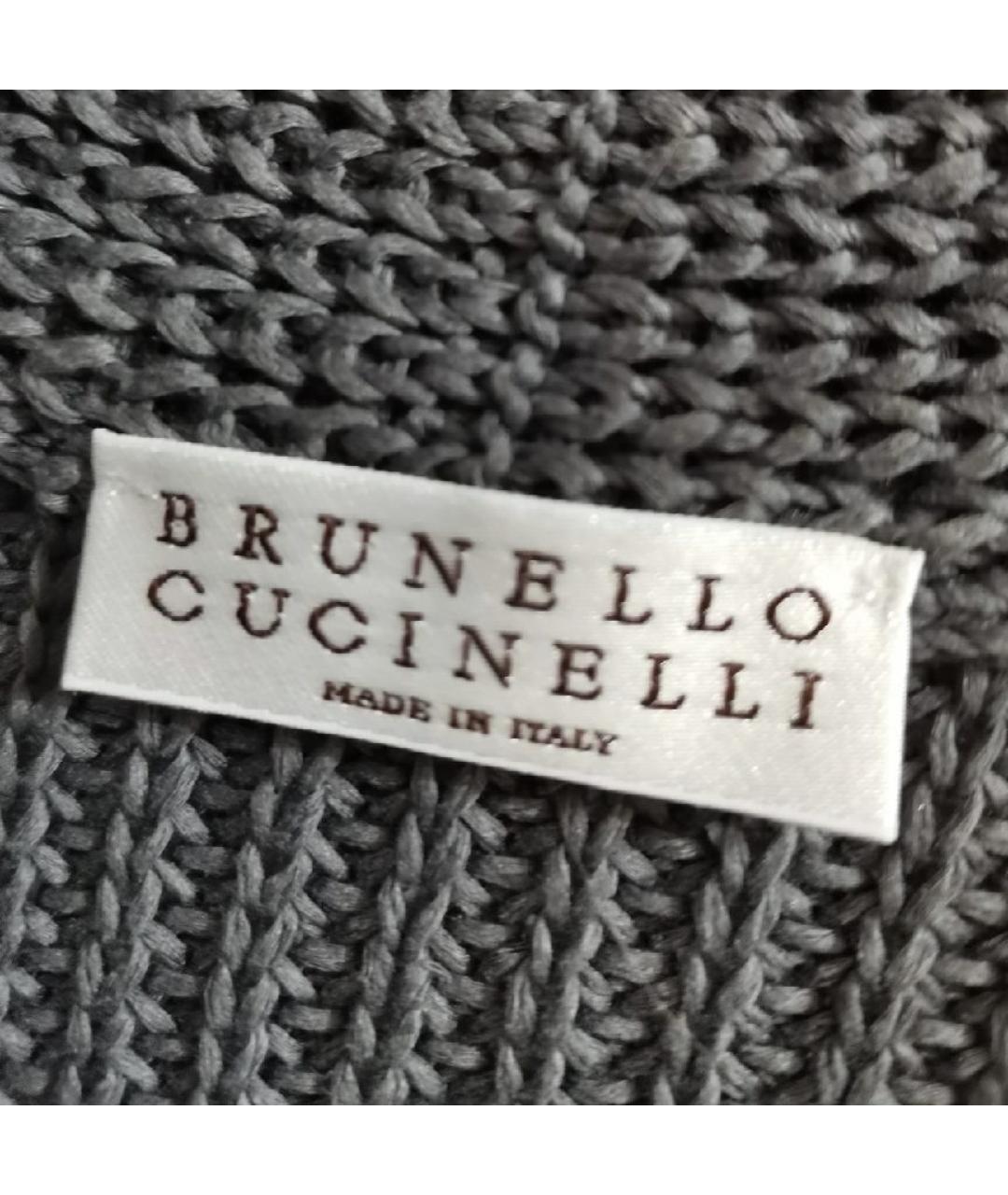 BRUNELLO CUCINELLI Серый хлопковый кардиган, фото 3
