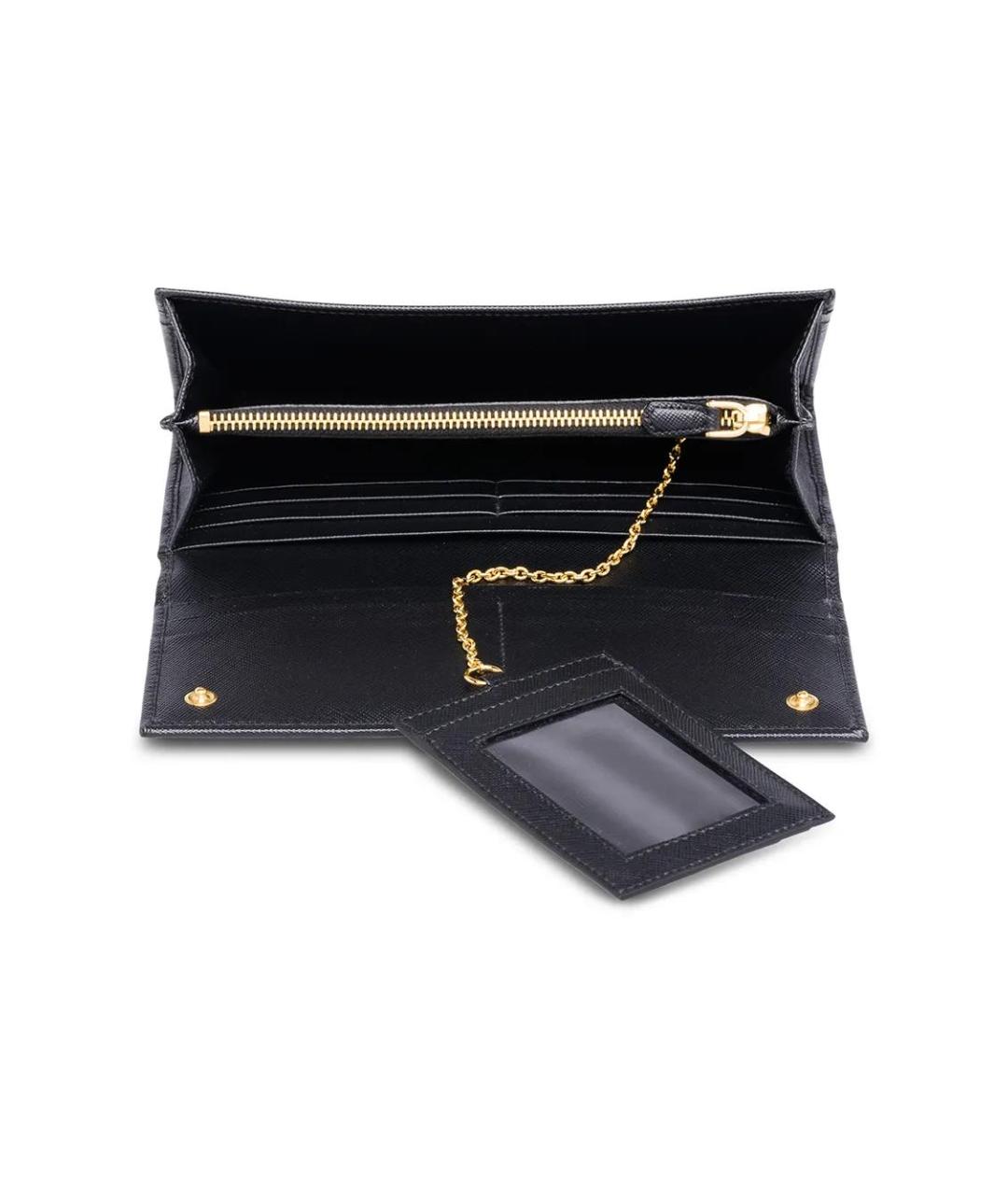 PRADA Черный кожаный кошелек, фото 4