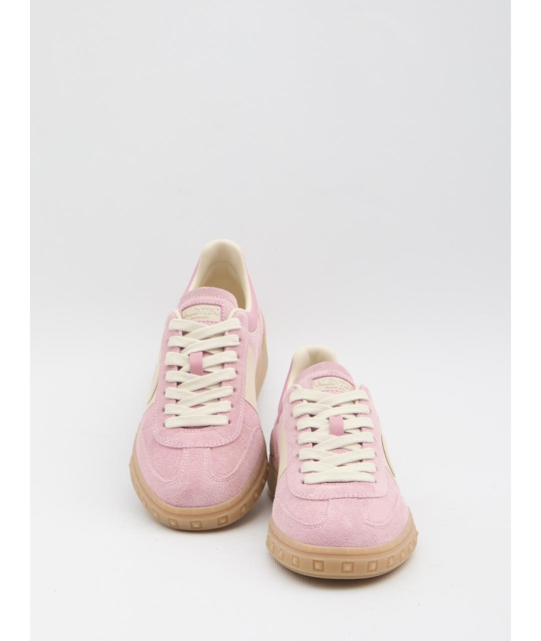 VALENTINO Розовые замшевые кеды, фото 5