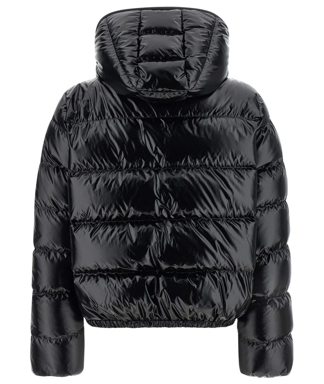 MONCLER Черный полиамидовый пуховик, фото 4