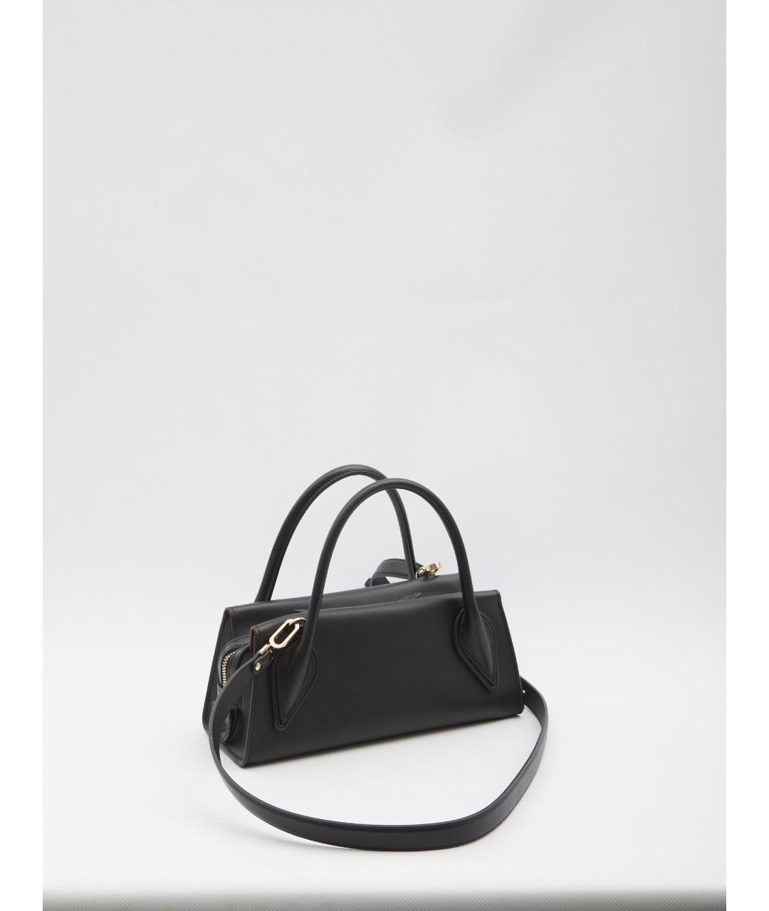 CHRISTIAN LOUBOUTIN Черная кожаная сумка тоут, фото 2