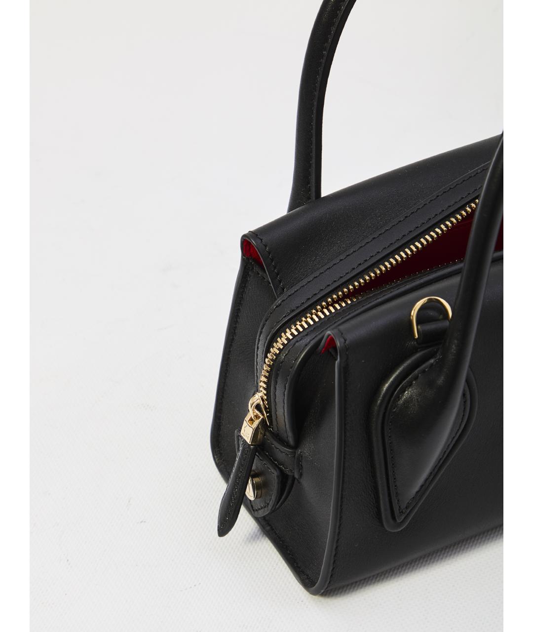 CHRISTIAN LOUBOUTIN Черная кожаная сумка тоут, фото 4