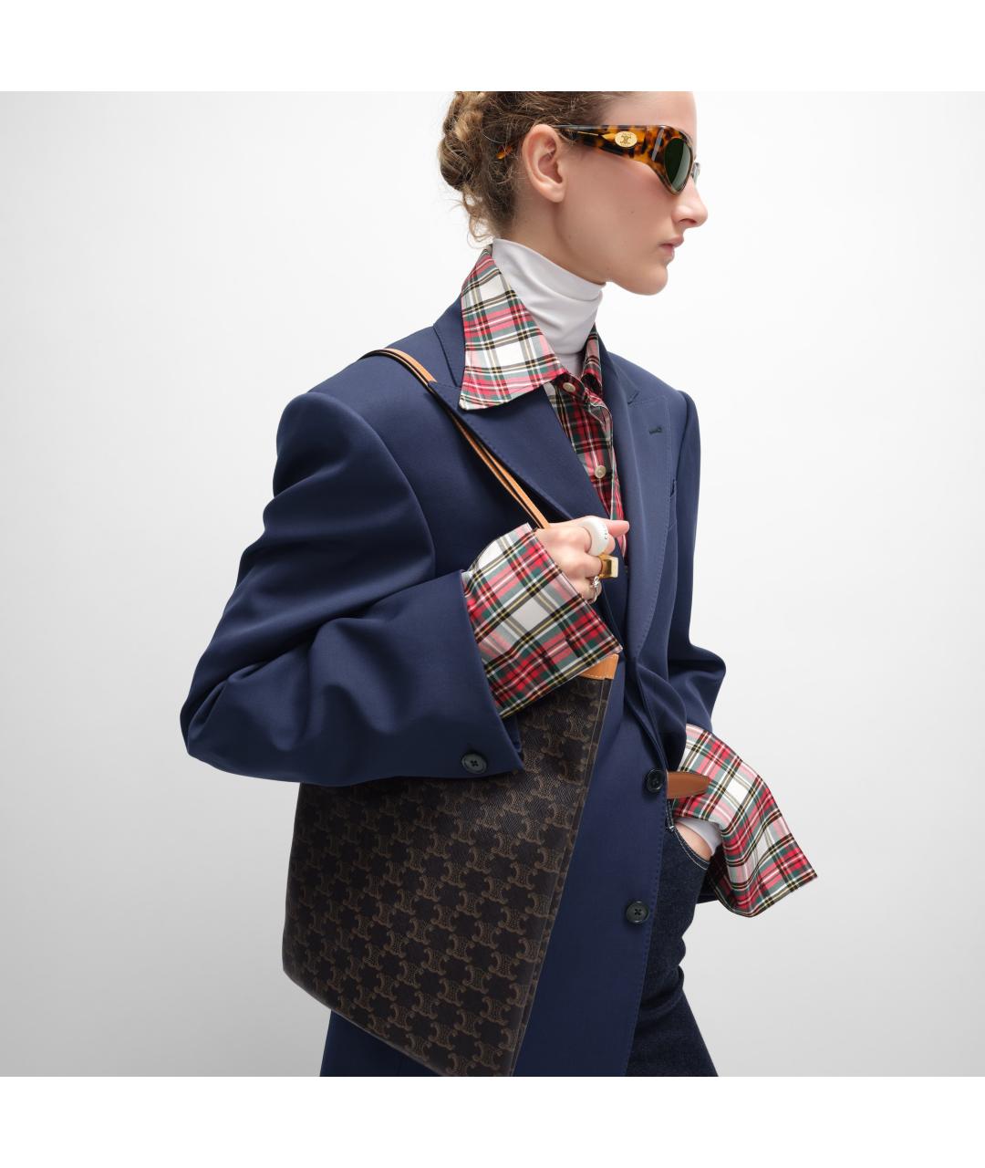 CELINE Коричневая сумка тоут, фото 2