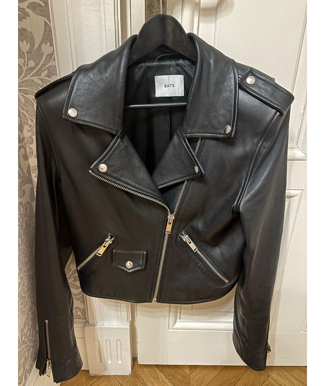 BATS Черная кожаная куртка, фото 5