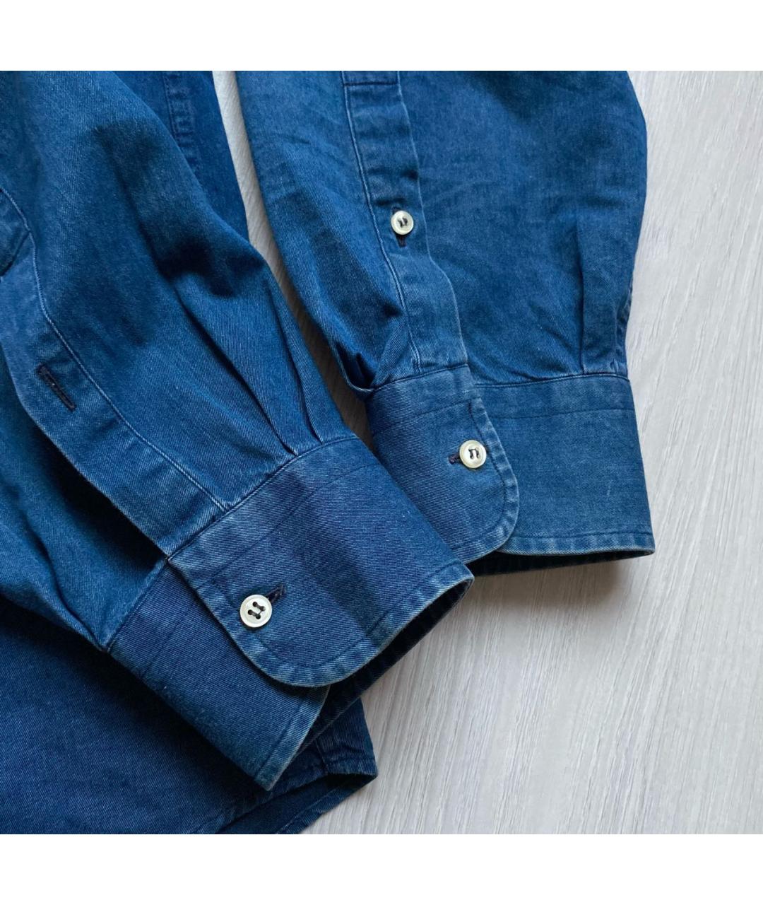 PAUL & SHARK Синяя хлопковая кэжуал рубашка, фото 8