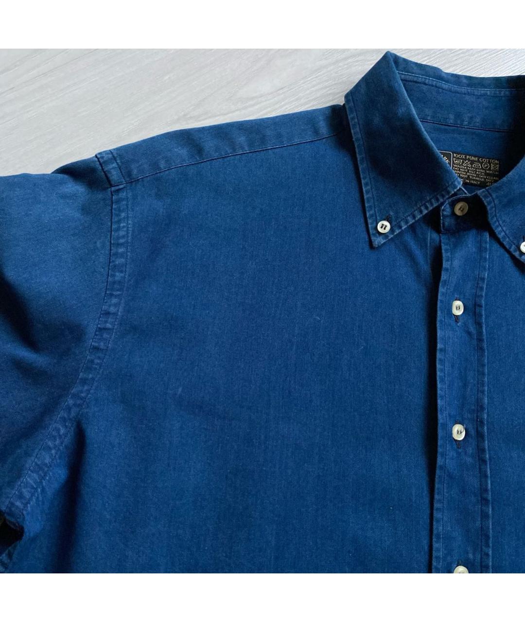 PAUL & SHARK Синяя хлопковая кэжуал рубашка, фото 7