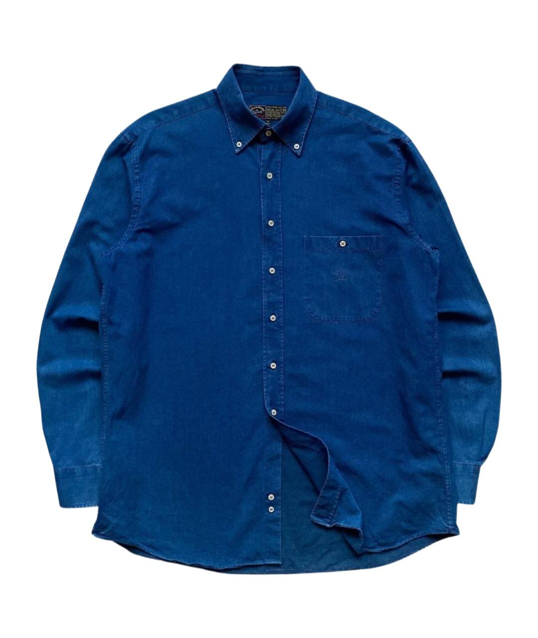 PAUL & SHARK Синяя хлопковая кэжуал рубашка, фото 1