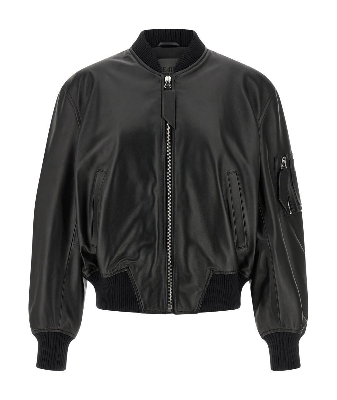 THE ATTICO Черная кожаная куртка, фото 1