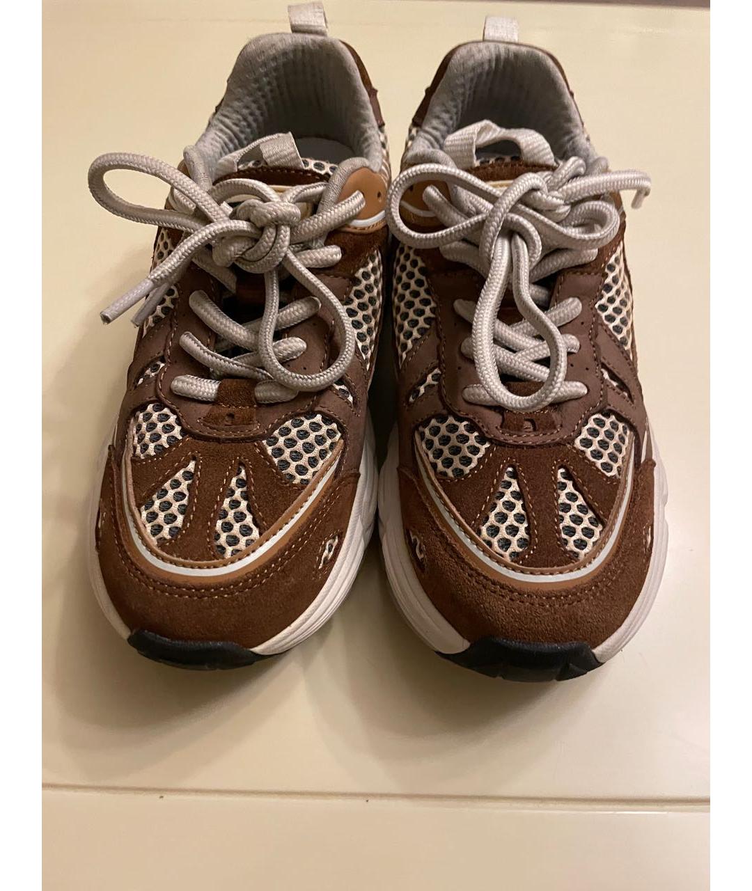 ICEBERG Коричневые текстильные кроссовки, фото 2