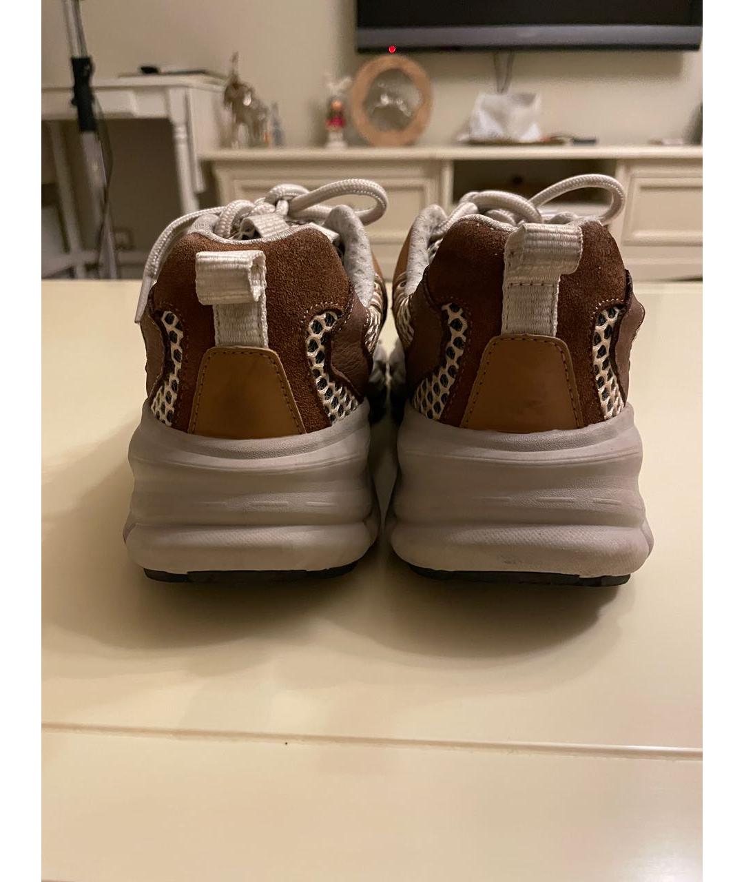 ICEBERG Коричневые текстильные кроссовки, фото 4