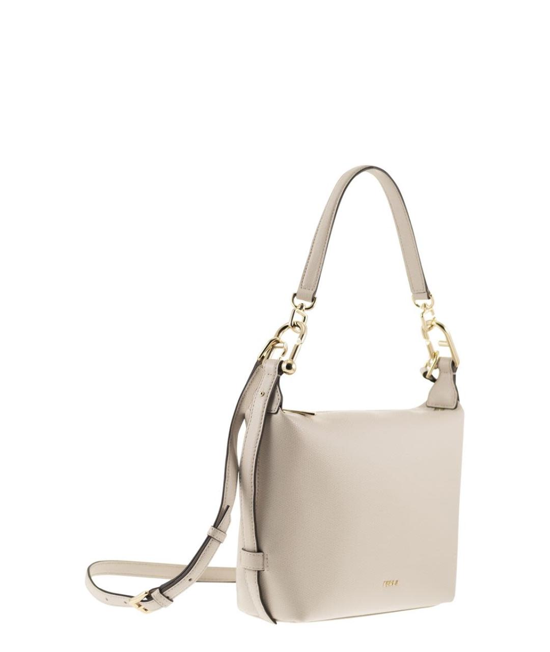 FURLA Бежевая кожаная сумка через плечо, фото 4