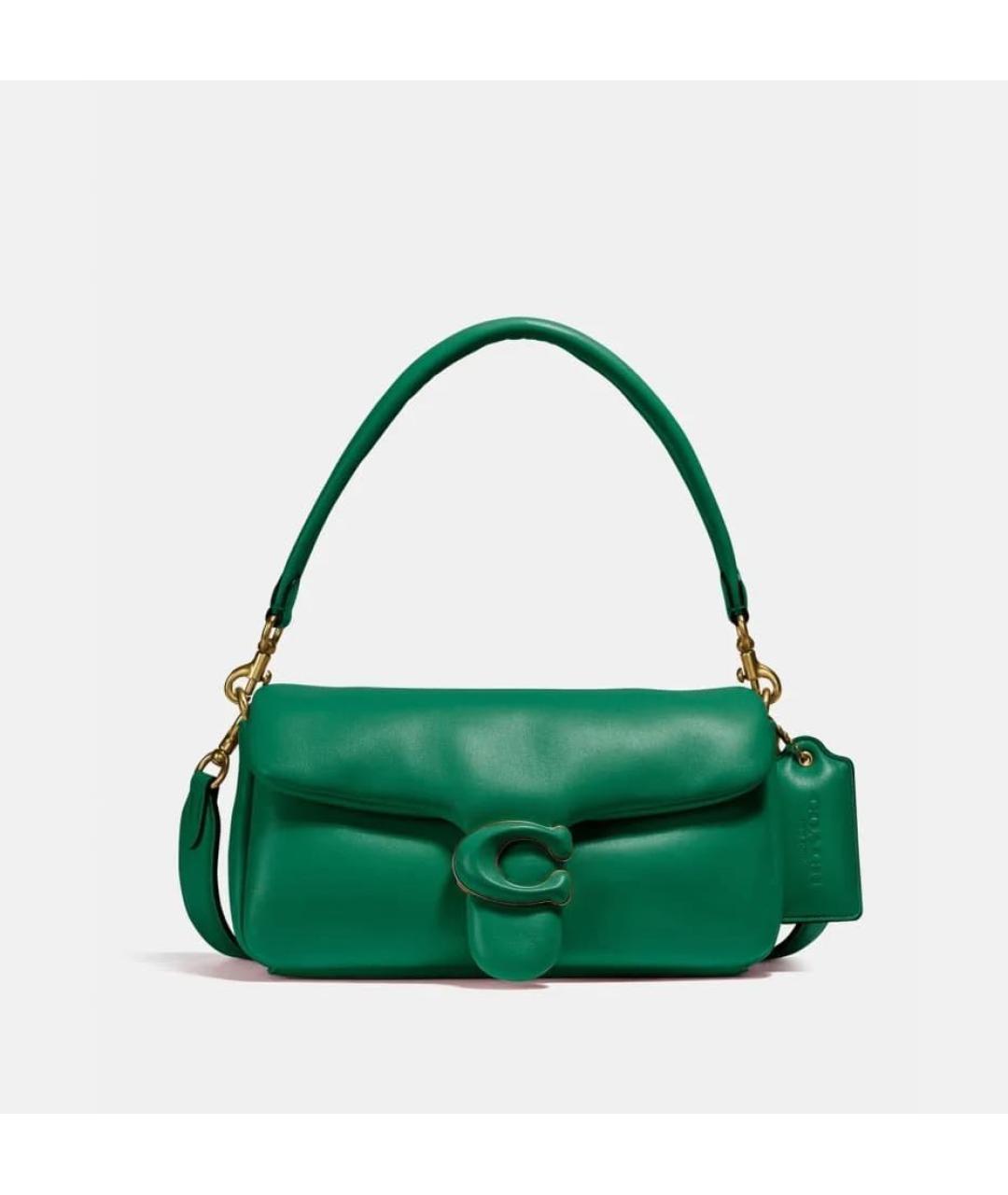 COACH Зеленая кожаная сумка через плечо, фото 9