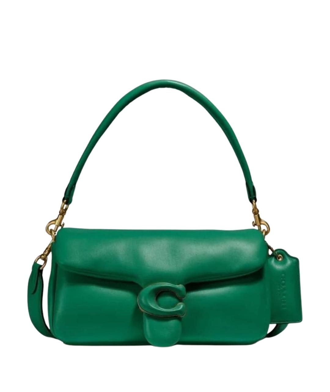 COACH Зеленая кожаная сумка через плечо, фото 1