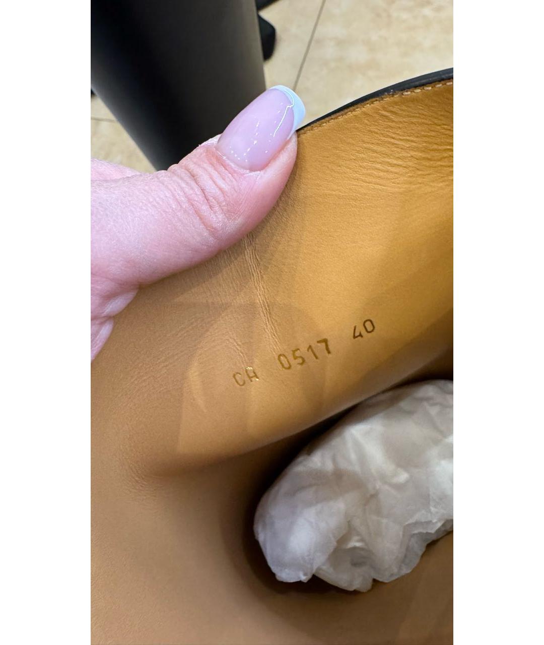 CHRISTIAN DIOR Черные кожаные сапоги, фото 7