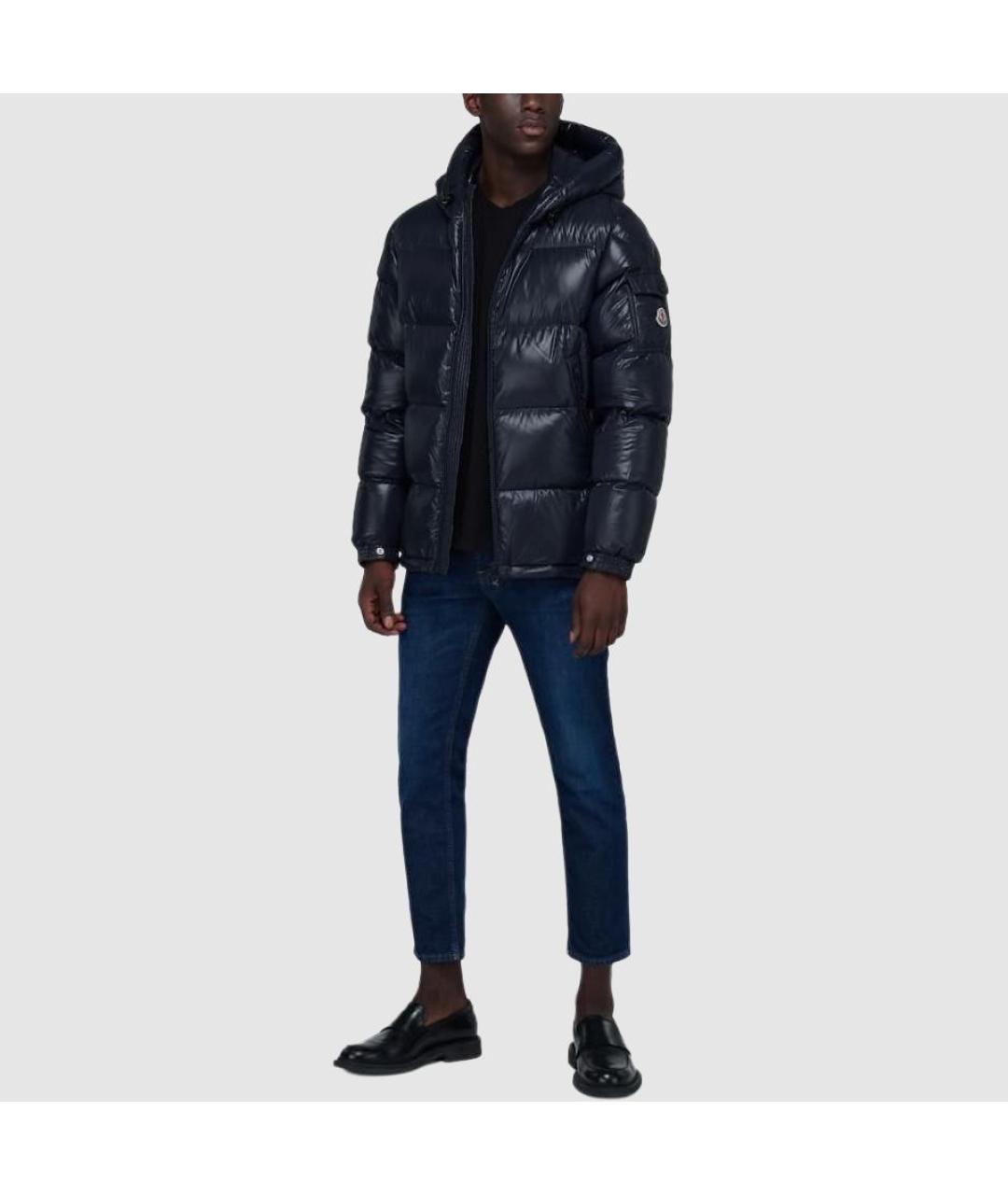 MONCLER Синяя полиамидовая куртка, фото 5