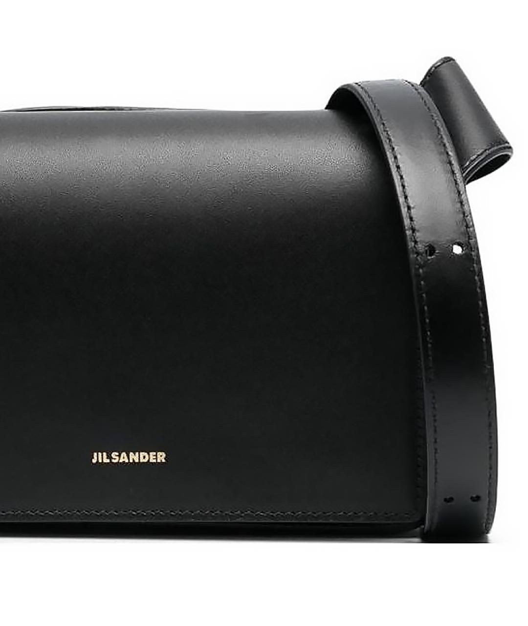 JIL SANDER Черная кожаная сумка через плечо, фото 5