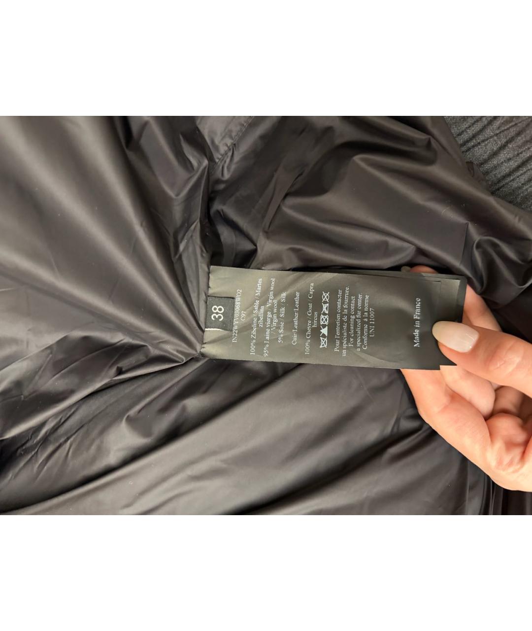 YVES SALOMON Антрацитовая куртка, фото 7
