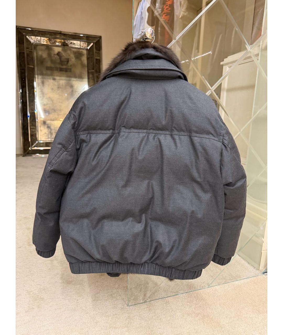 YVES SALOMON Антрацитовая куртка, фото 3