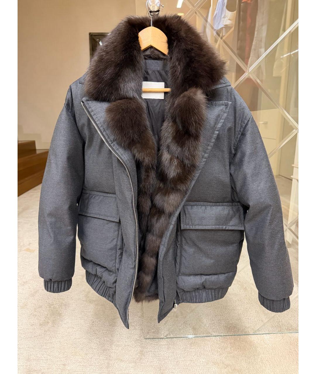 YVES SALOMON Антрацитовая куртка, фото 2