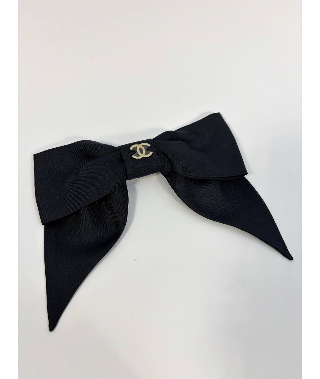 CHANEL Черная заколка, фото 7