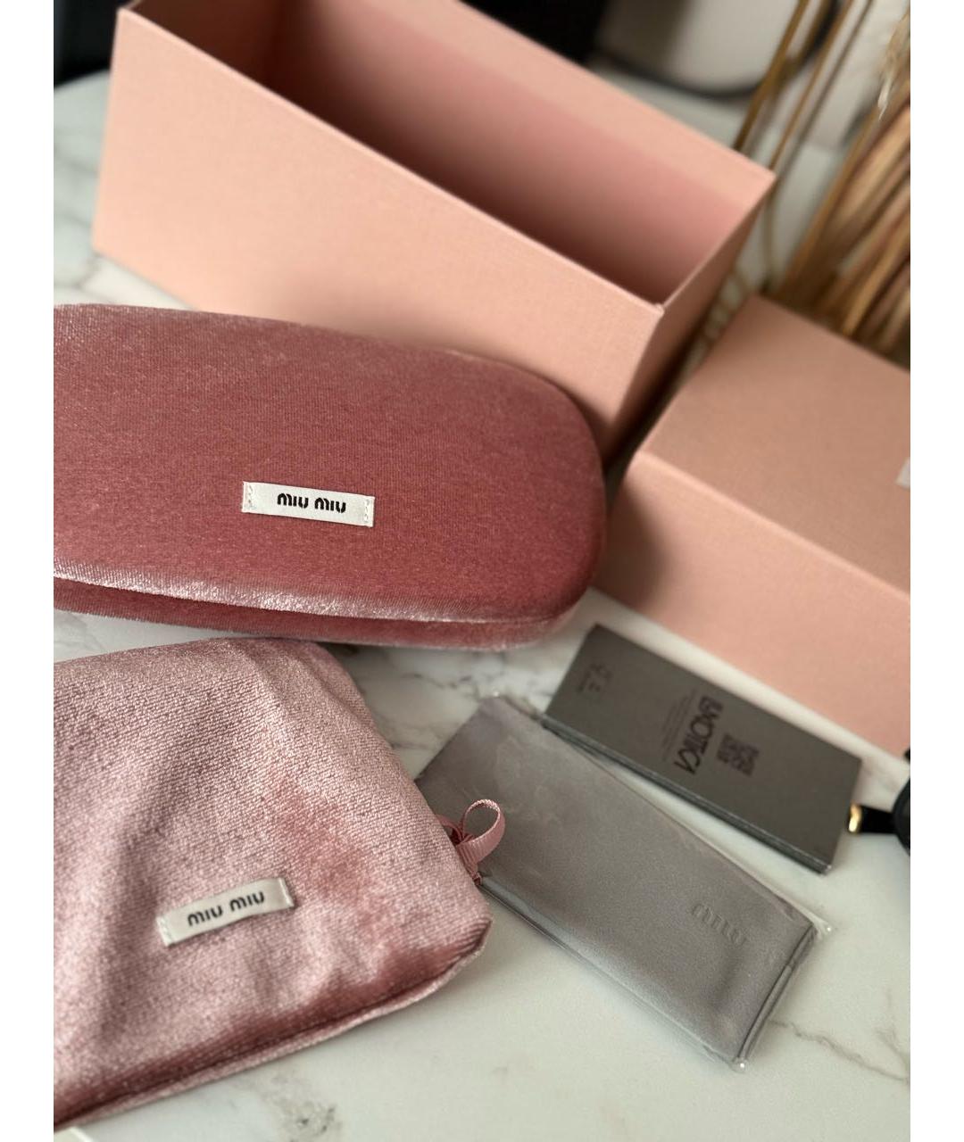 MIU MIU Черные пластиковые солнцезащитные очки, фото 6