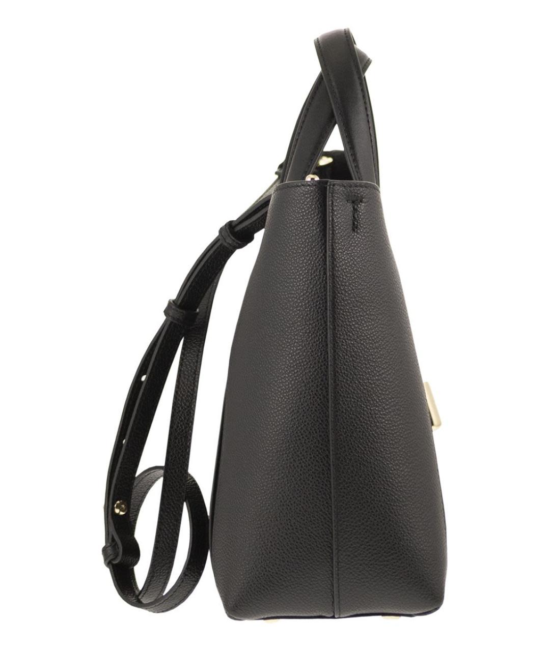 FURLA Черная кожаная сумка тоут, фото 3