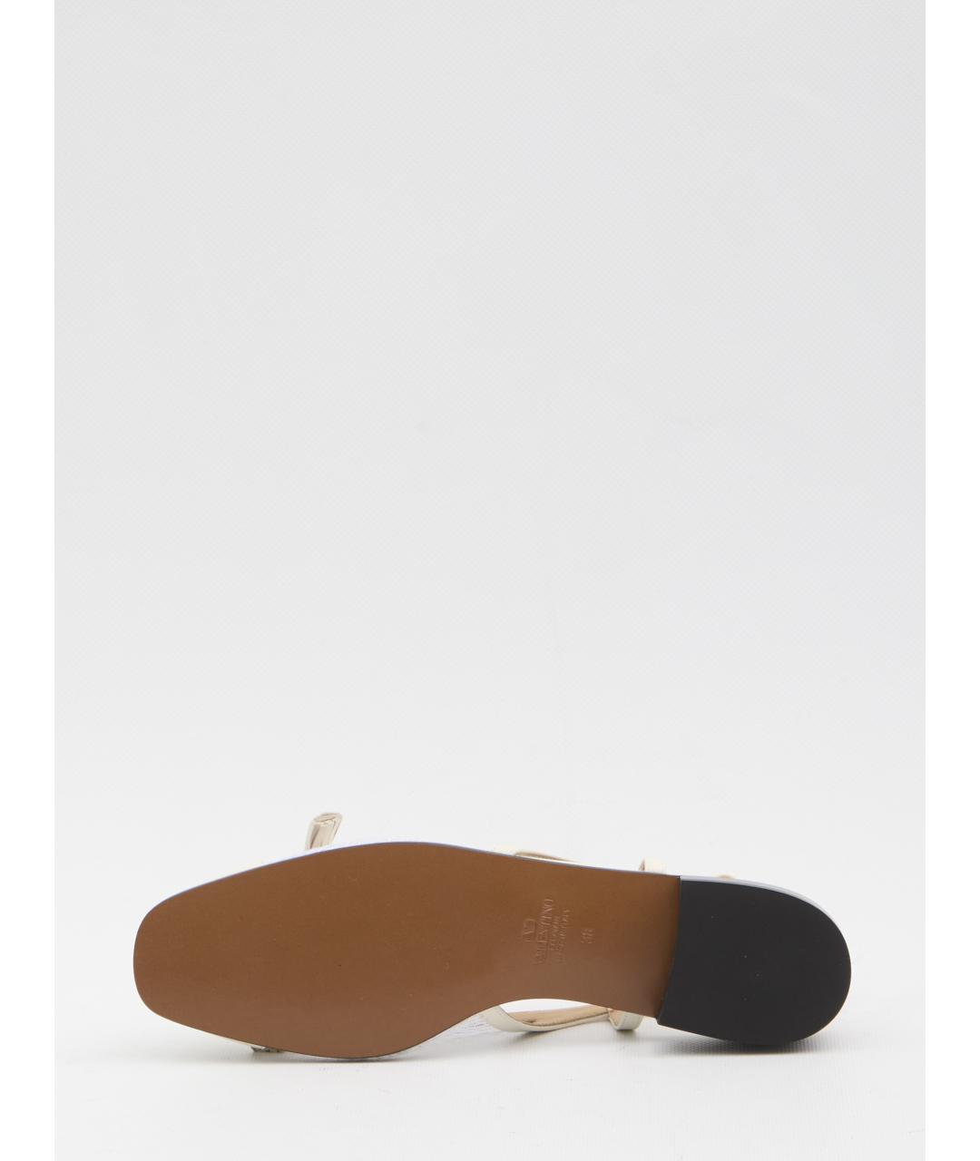 VALENTINO Белые кожаные балетки, фото 4