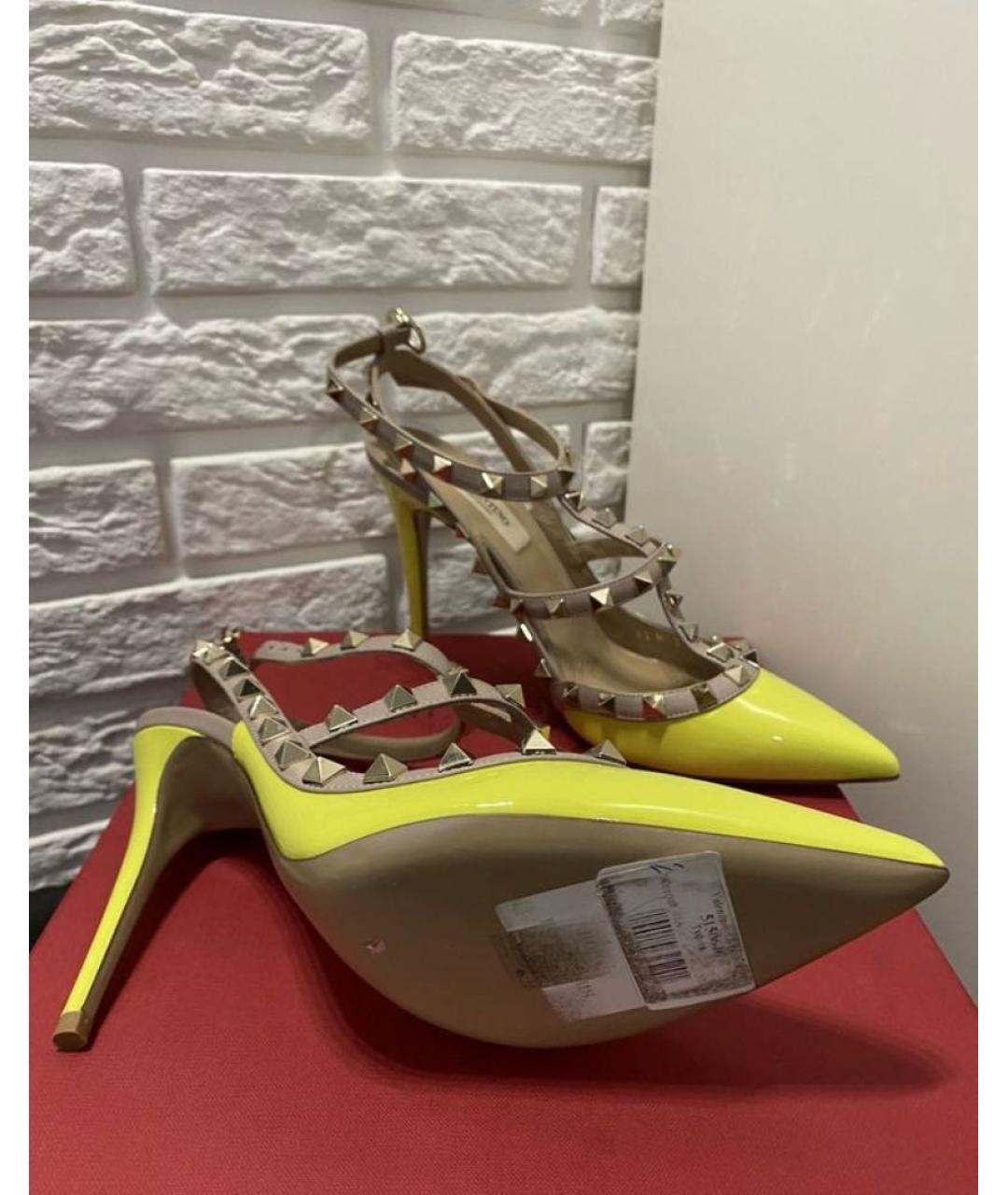 VALENTINO Желтые туфли из лакированной кожи, фото 3