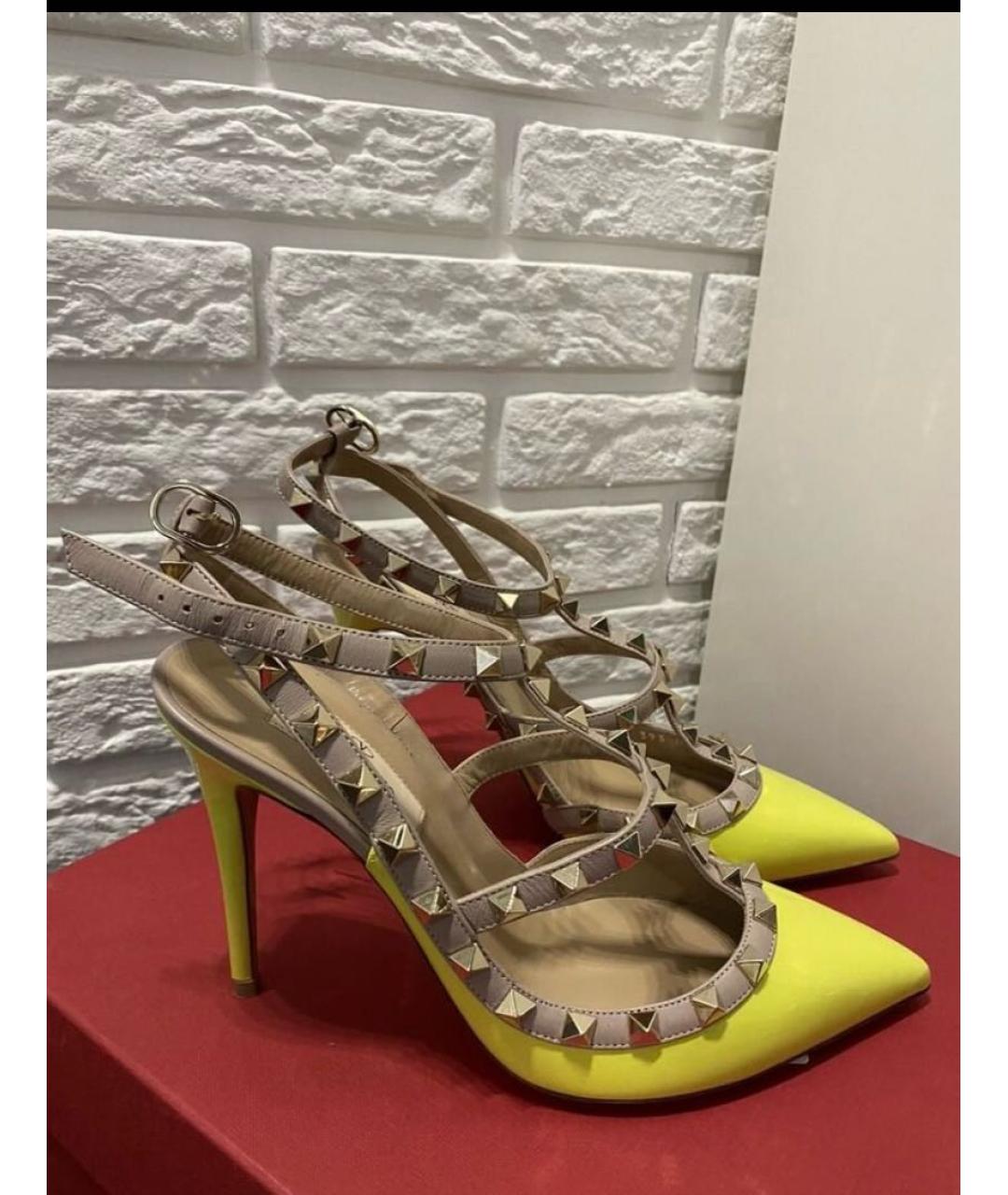 VALENTINO Желтые туфли из лакированной кожи, фото 5