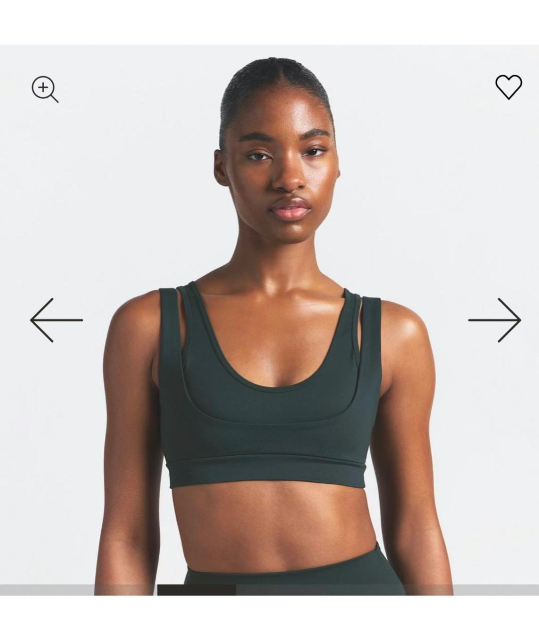 SKIMS Зеленая полиамидовая майка, фото 4