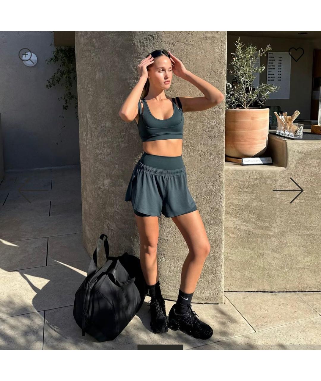 SKIMS Зеленая полиамидовая майка, фото 7