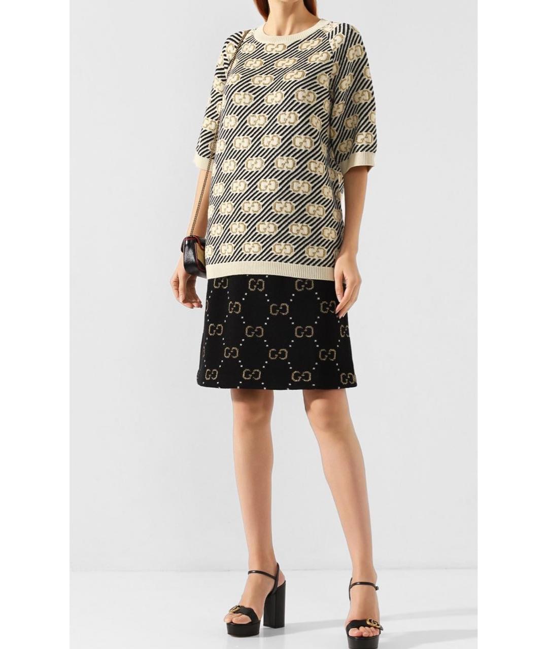 GUCCI Бежевый шерстяной джемпер / свитер, фото 8