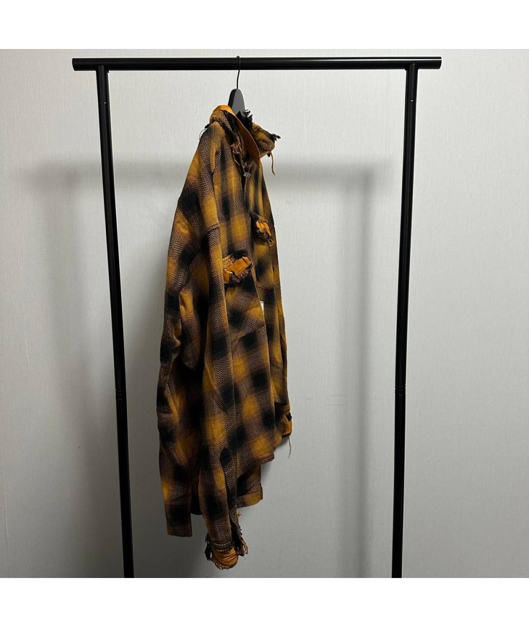 MAISON MIHARA YASUHIRO Оранжевая хлопковая классическая рубашка, фото 3