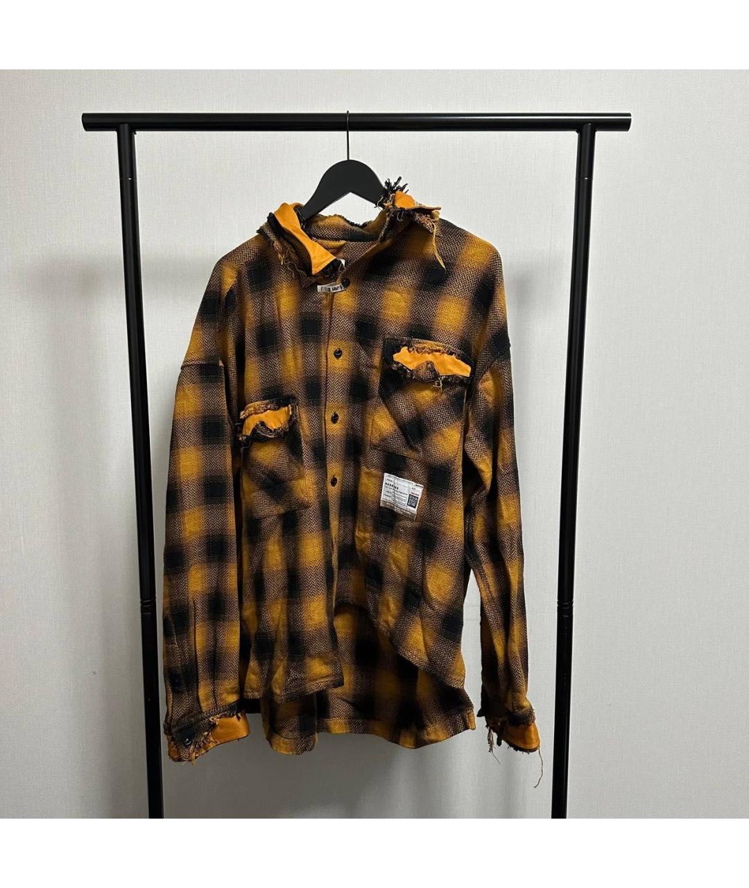 MAISON MIHARA YASUHIRO Оранжевая хлопковая классическая рубашка, фото 9