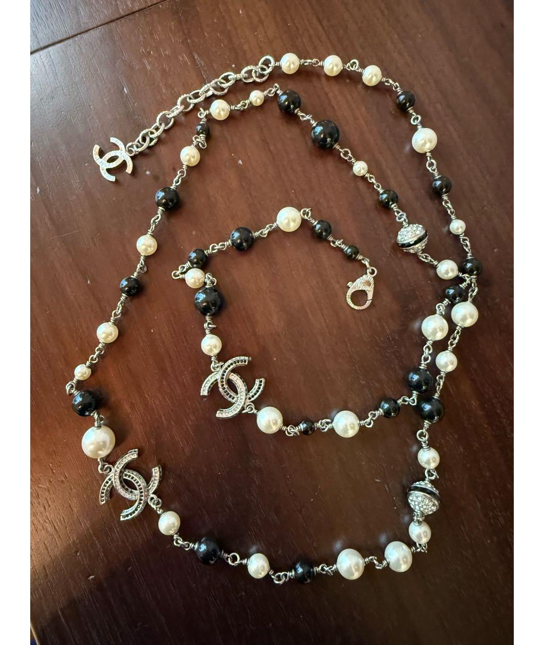 CHANEL Черное колье, фото 3