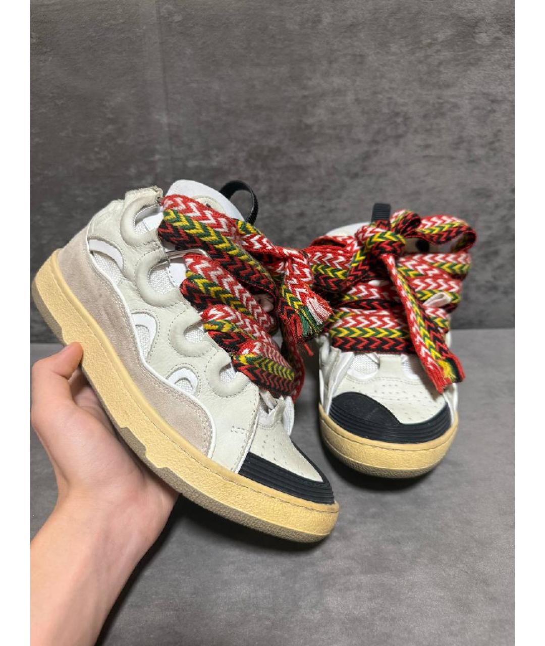 LANVIN Белые низкие кроссовки / кеды, фото 2