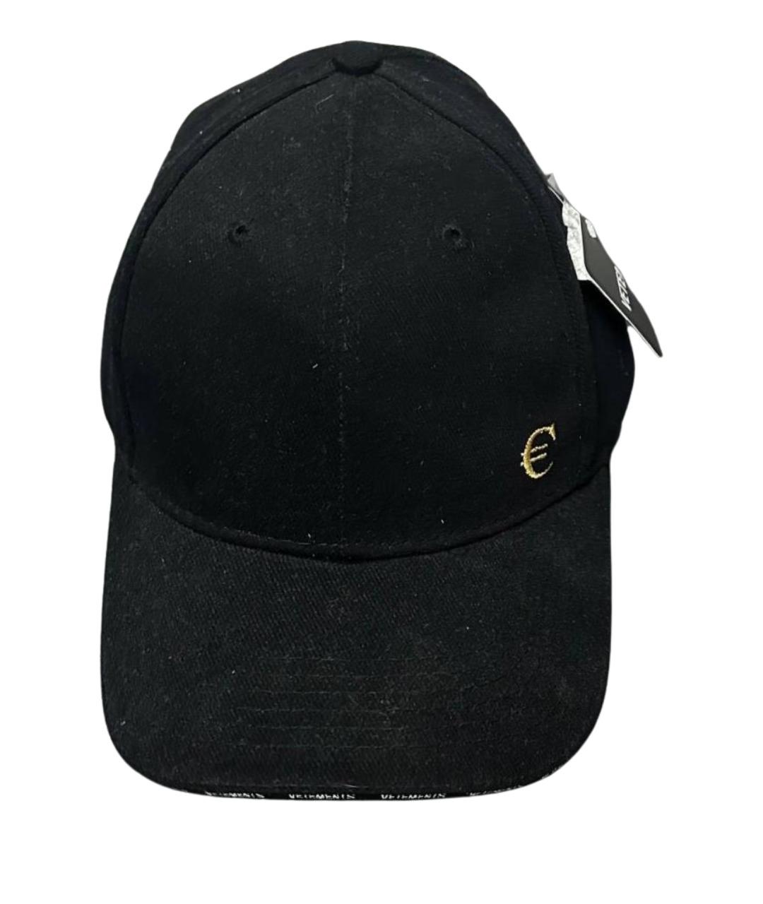 VETEMENTS Черная хлопковая кепка/бейсболка, фото 1