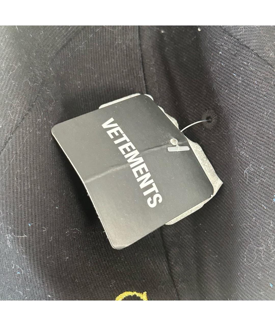 VETEMENTS Черная хлопковая кепка/бейсболка, фото 5